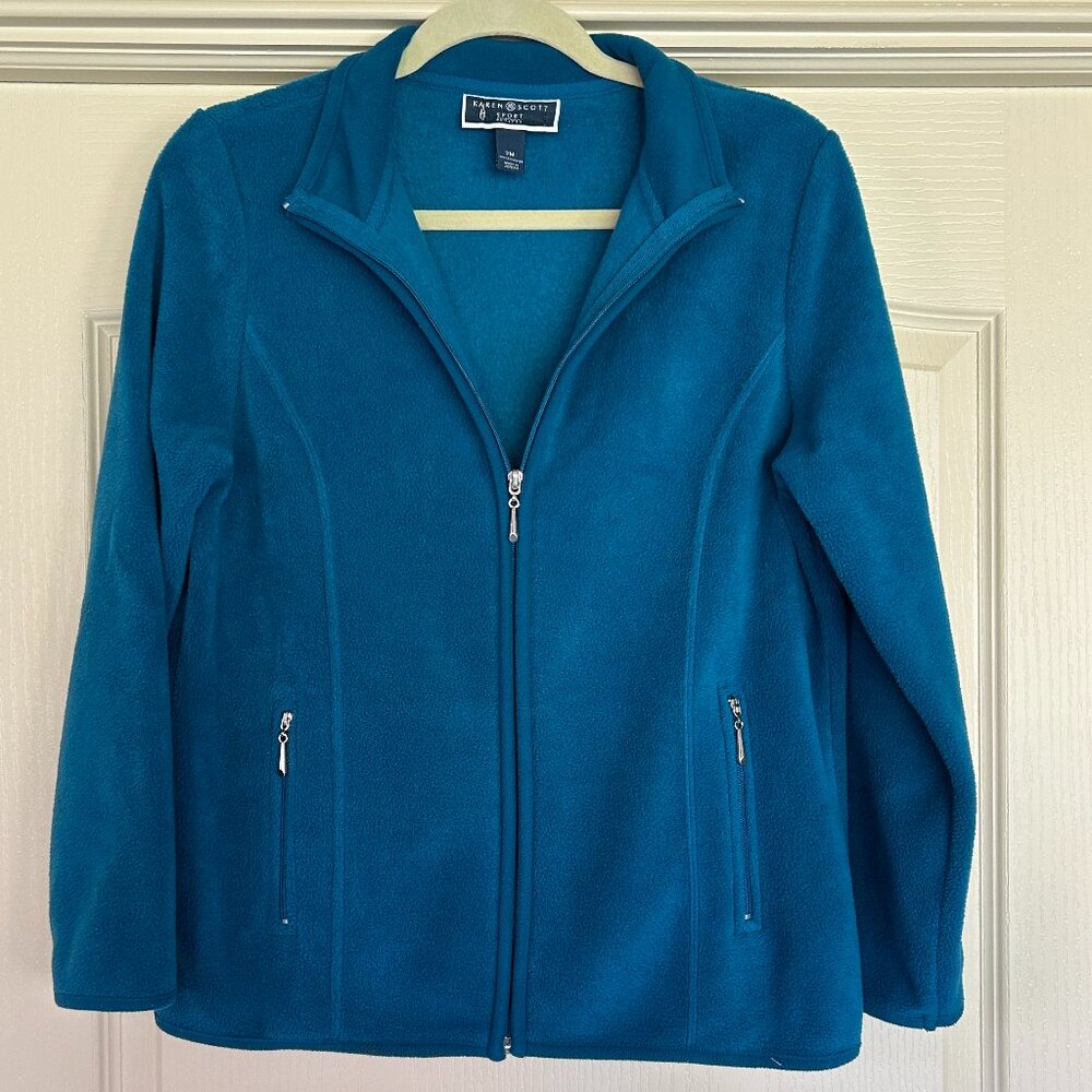 Karen Scott Sport Petites Fleece Jacket PM